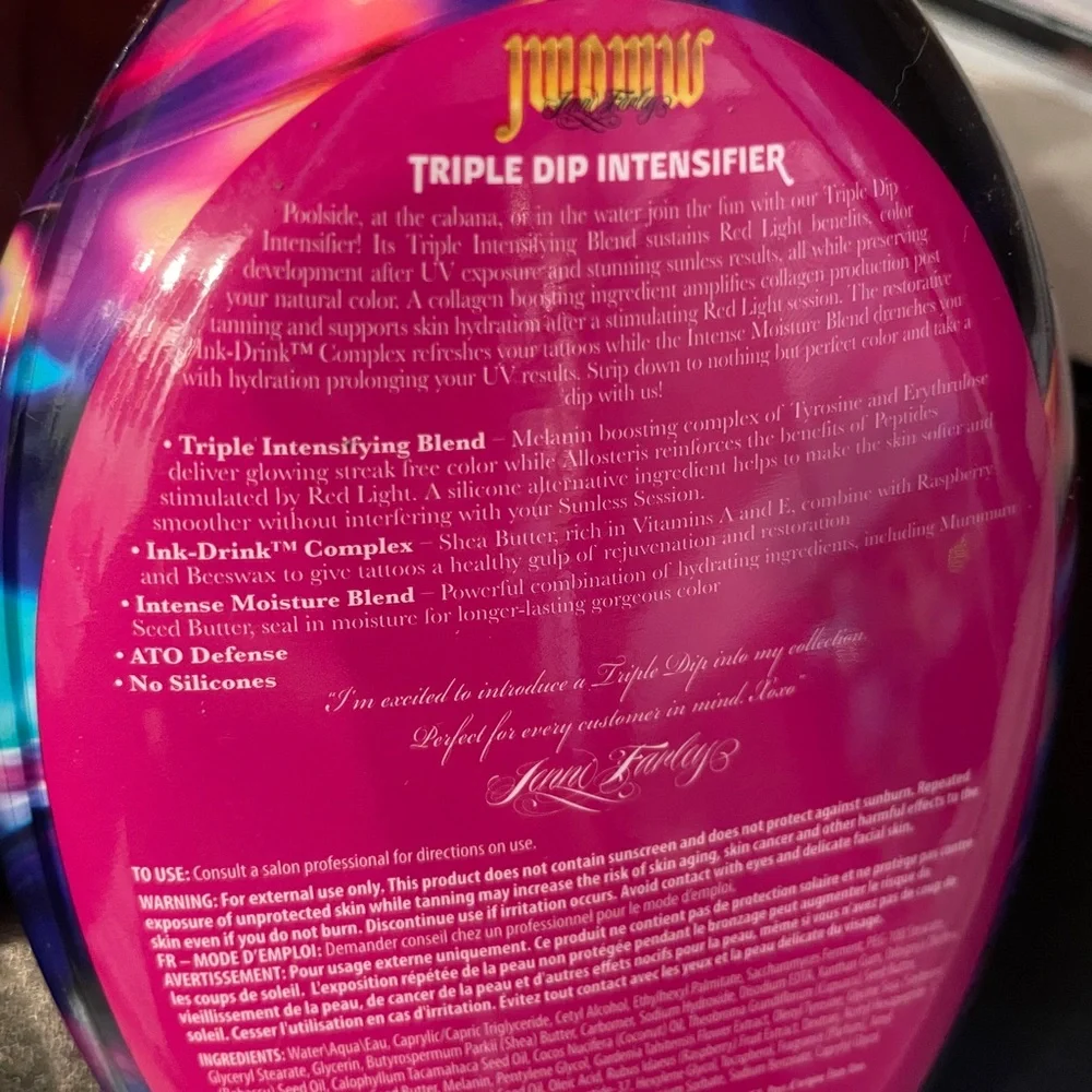 Brand New Jwoww Triple Dip Intensifier Lotion - UV, Spray tan, Red light
